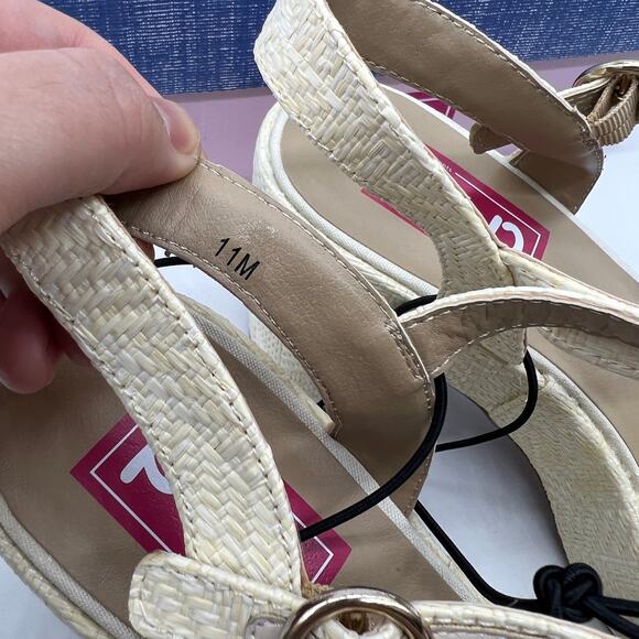 Pop Womens Applaud Heeled Sandals Natural Cream Color Size 11M - Picture 6 of 13
